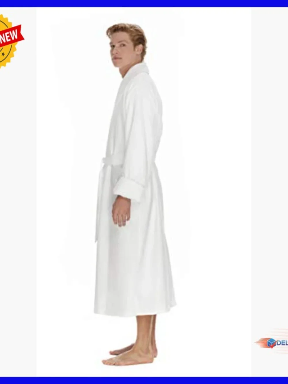 Luxury Plush Microfiber Robe for Men with Pockets Shawl Collar
